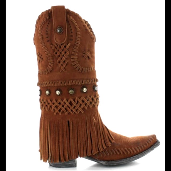 Rare Old Gringo leather Chuka moccasin boots fringe studs boho hippie RTL $695 - Picture 2 of 11
